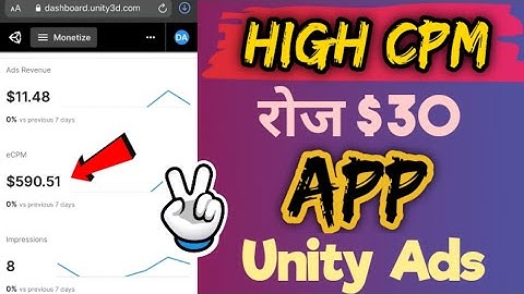 Unity Ads Self Earning | Unity earning trick | Unity Ads High cpm App Unity $30 per day #SuperCPCPRO