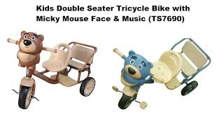 Kids Double Seater Tricycle Bike with Mickey Mouse Face & Music (TS7690)