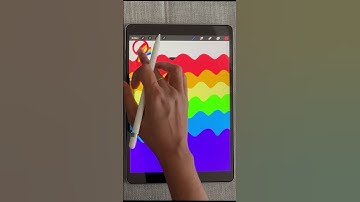 How to Create a 3D Rainbow Letter in Procreate! Easy Tutorial for Beginners 🌈 | Gradient #shorts