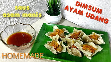 DIMSUM AYAM UDANG LEMBUT DAN KENYAL LENGKAP DENGAN SAUS ASAM MANIS