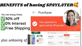 SPAYLATER BENEFITS + Actual purchase | Shopee