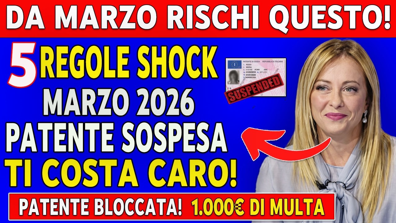 🚨 Patente 2026: Da Marzo Cambia Tutto! Le 5 Regole che Ti Costano Multe Salatissime