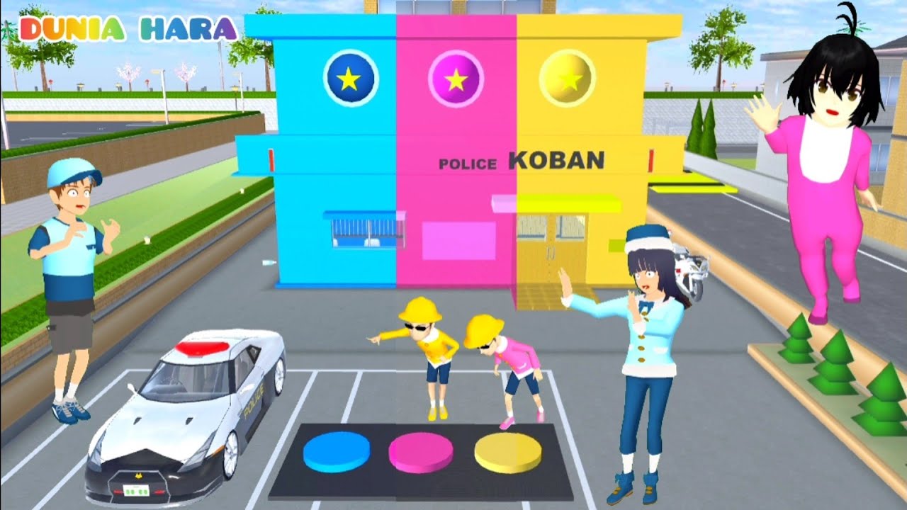 Kantor Polisi Baru Bisa Berubah Warna 💙💓💛 | Yuta Kaget Polisi Iyo Jahat 😰 | Sakura School Simulator