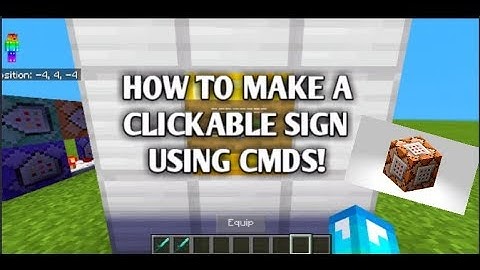 ✓HOW TO MAKE A CLICKABLE SIGN USING CMDS! l Minecraft PE l (Tutorial)