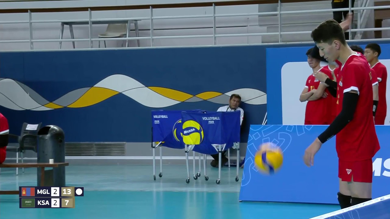 Asian Youth Games Bahrain -  Volleyball Boys - Mongolia vs Saudi Arabia
