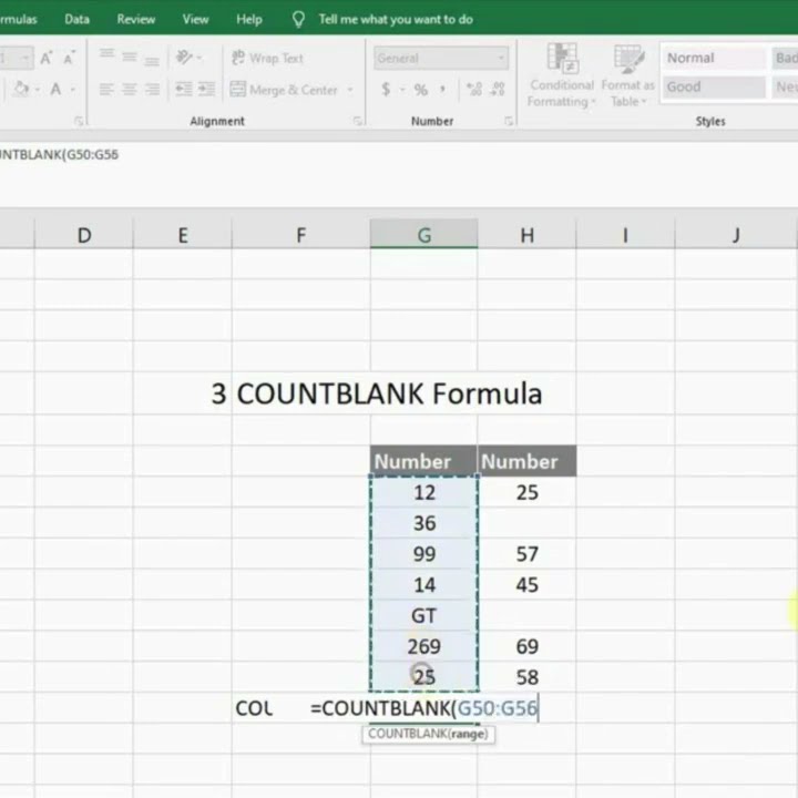 Countblank formula in excel excel formula youtube