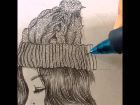 طريقة رسم شعر و طريقة رسم قبعه
