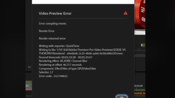 How To Resolve Adobe Premiere Error Code 211746812?