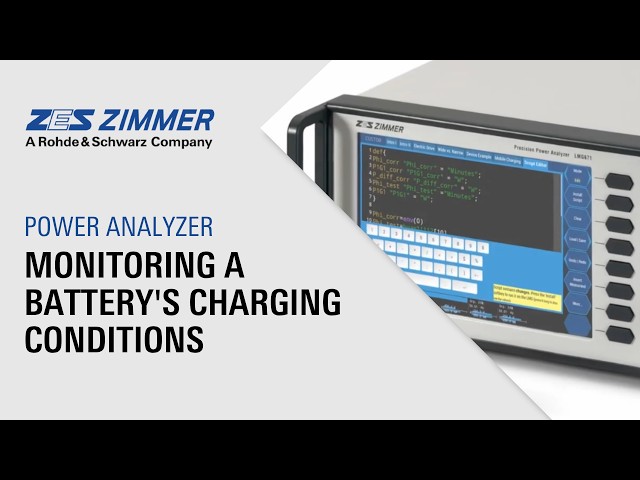 ZES ZIMMER - Monitoring a battery's charging conditions with the LMG600 precision power analyzer