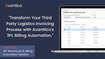 Dynamics 365 Finance & Supply Chain - 3PL Billing Automation: Invoice Automation
