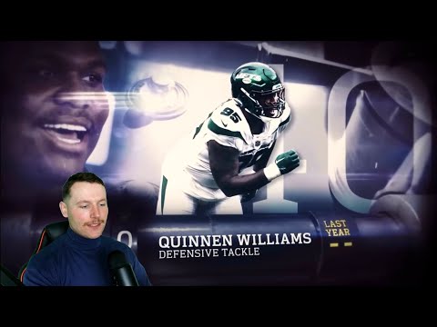 Rugby Player Reacts to QUINNEN WILLIAMS (DT, Jets) #40 The Top 100 NFL Players of 2023