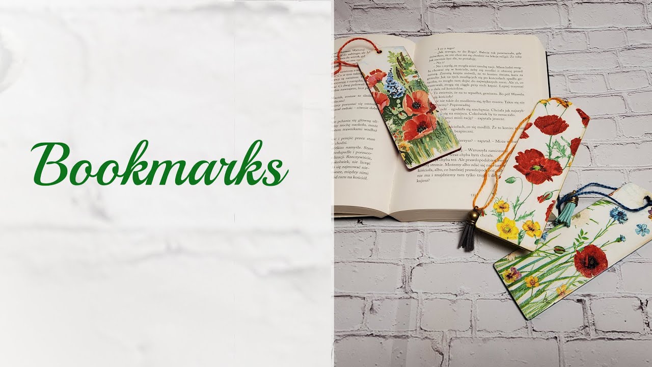 248 Decoupage bookmarks, tutorial, book YouTube
