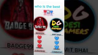 who is best shortvideo freefire viralvideo totalgaming garenafreefire gaming subscribe plz__