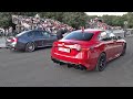 Alfa Romeo Giulia 2.9 V6 Quadrifoglio w/ Ragazzon exhaust vs BMW M3 F80 Competition