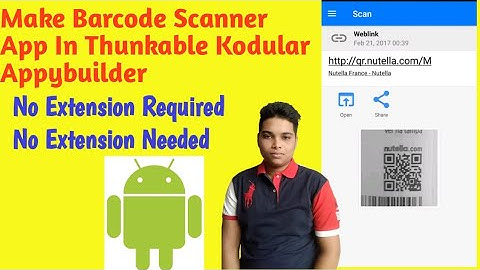 How To Make Barcode Scanner App in Thunkable Kodular Appybuilder