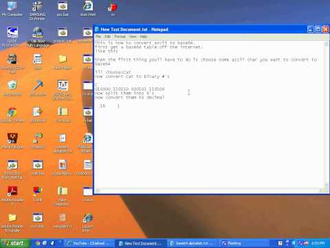 How to convert ascii to base64.avi