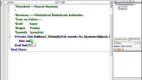 Visual Basic .NET - Ders 71 : If Else Örnek