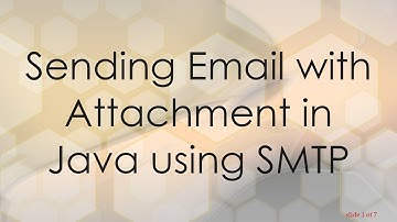 Sending Email with Attachment in Java using SMTP