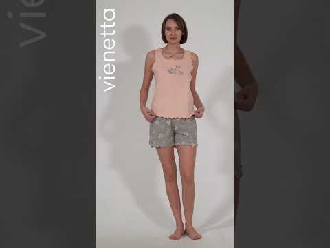 Купить Хлопковый летний комплект с шортами VIENETTA 4083832378 в Украина в Lingerie.ua - Одяг для дому та відпочинку, Видео 1
