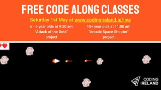 Code Along "Arcade Space Shooter" 10+ year olds screenshot 2