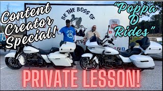 Content Creator Private Lesson - Slow Speed Motorcycle Riding Skills - Poppa D Rides