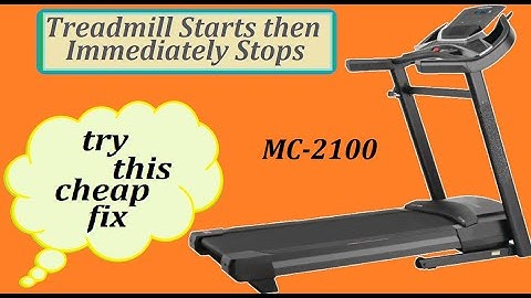 Loopband start en stopt dan onmiddellijk. Probeer dit.