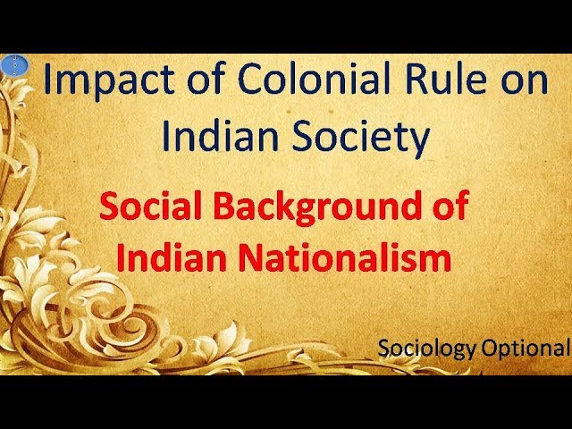 Social Background of Indian Nationalism Sociology Optional UPSC CSE -  YouTube