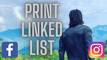 How To Print Node Values of a Linked List