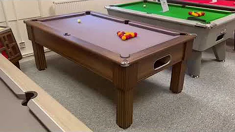 7ft Optima Paris Dark Walnut UK Slate Bed Pool Table