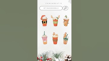 Some more adorable Christmas elements for Canva 🎄#canvadesign #canva