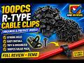 🔥 Heyous 100PCS R-Type Cable Clips Review 🔧 Easy Wire Organization &amp; Clean Setup | Full Demo