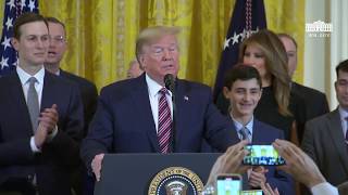 President Trump and The First Lady Participate in a Hanukkah Reception