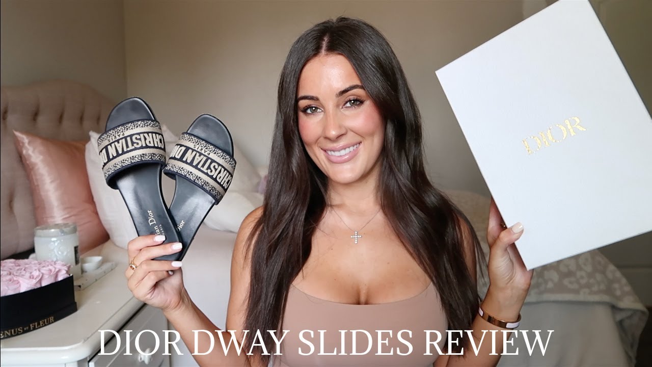 【リラックススタイル♡】DIOR Dway スライド DIOR DWAY SLIDES REVIEW | Gabrielle Lynn - YouTube
