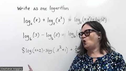 5.5 Write as one logarithm