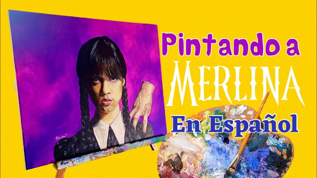 Pintando a Jenna Ortega como Merlina - Wednesday Netflix Los Locos Addams