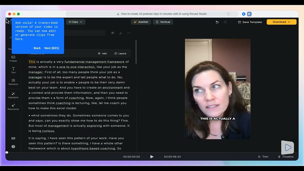 How to Create 10 Podcast Clips in Minutes with Recast Studio AI (Step-by-Step)