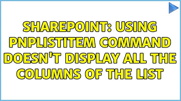 Sharepoint: Using PnPListItem command doesn