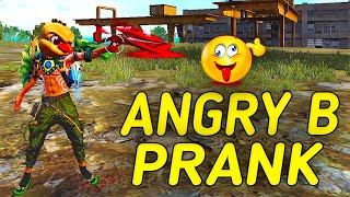 ANGRY B ALPHA PRANK🤬😆|| SOLO VS SQUAD || THE ULTIMATE GAMEPLAY WITH BIG HEAD ANGRY BIRD OUTFIT