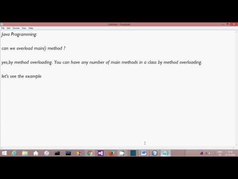Java Programming: Overload main() method