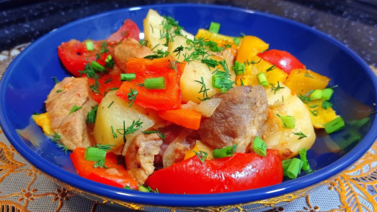 Очень вкусное рагу из любого мяса без единой капли воды! Такая вкуснятина!
