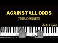 Against All Odds - Phil Collins | Piano Cover Accompaniment Backing Track Karaoke Instrumental Chord