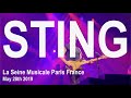 Capture de la vidéo Sting Live Full Concert 4K @ La Seine Musicale Paris France May 28Th 2019 My Songs Tour 2019