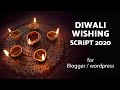 Diwali Wishing Script for Blogger &amp; Wordpress // Download FREE 2020 // Whatsapp &amp; Facebook
