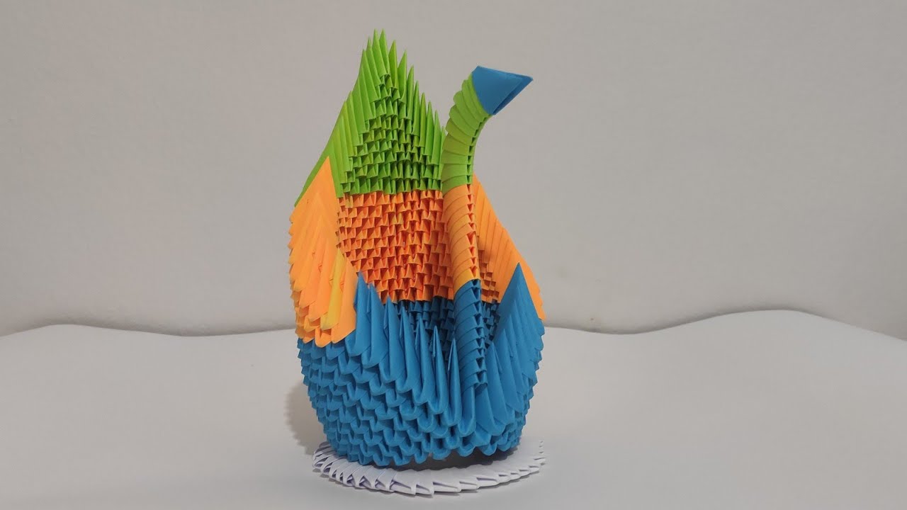 3d origami küçük kuğu YouTube