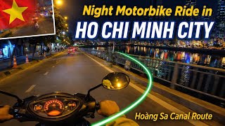 Night Motorbike Ride in Ho Chi Minh City | Hoàng Sa Street (District 3 to District 1)