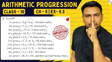 🎯Ex 5.3 Q3 Class 10 AP | All 10 Questions Explained Step-by-Step | Chapter 5 Arithmetic Progression