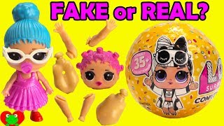 fake or real lol surprise confetti pop series 3 wave 2 toy video