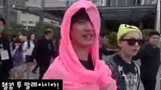 Sungjae BTOB wearing tudung@ Malaysia