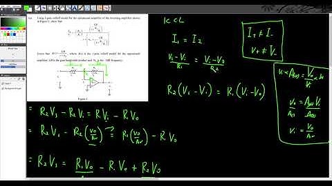Non ideal op amp example question