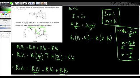 Non ideal op amp example question